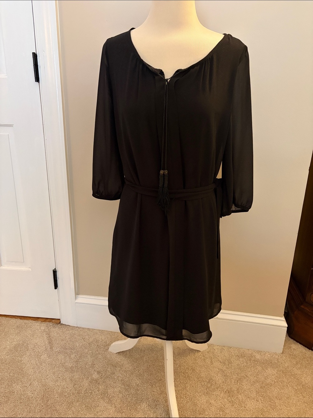 Maurices Black Dress with Sash